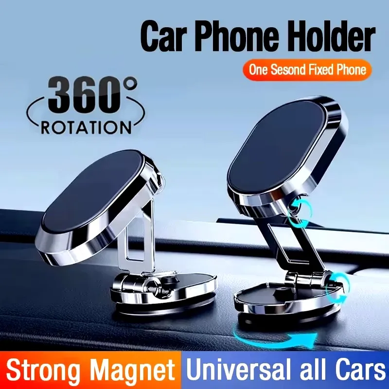 Magazine File Holder - Magnetische autotelefoonhouder, magnetische telefoonbevestiging, opvouwbare dashboardstandaard,