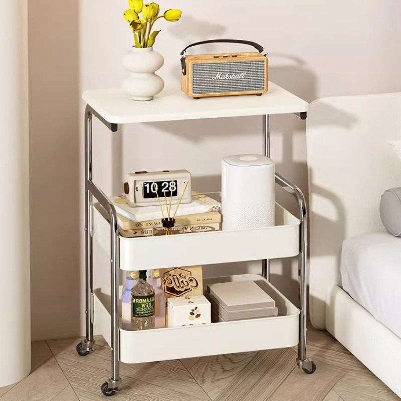 Book Cart Rolling - Rolbare opbergwagen met smalle rekken, opbergtoren