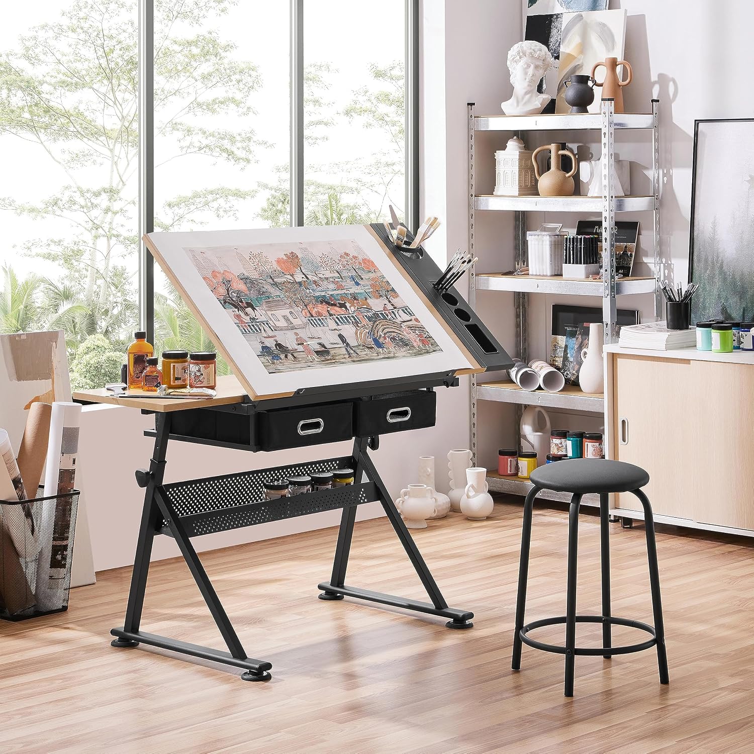 Verstelbare tekentafel met bij - Office Furniture And Desks recensie en prijs