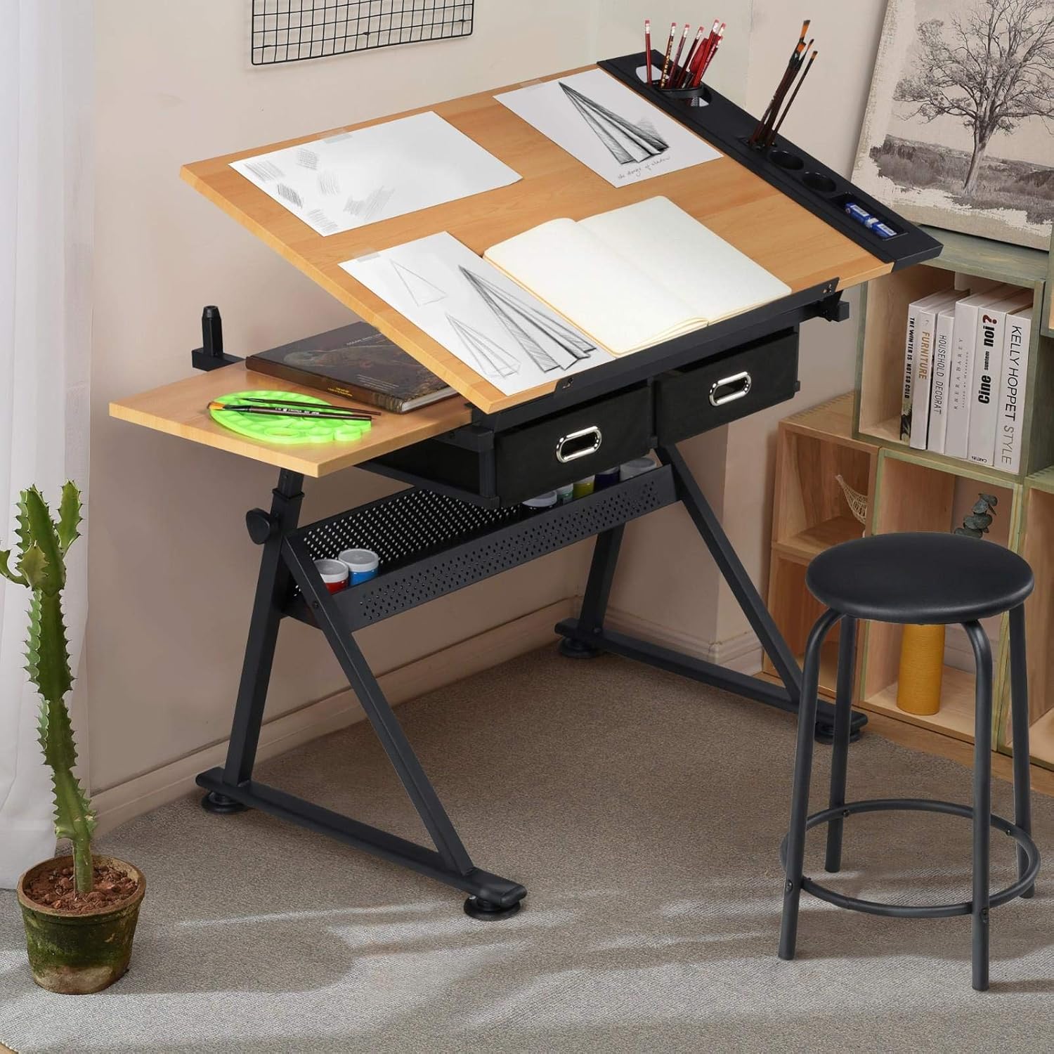 Verstelbare tekentafel met bij - Office Furniture And Desks recensie en prijs