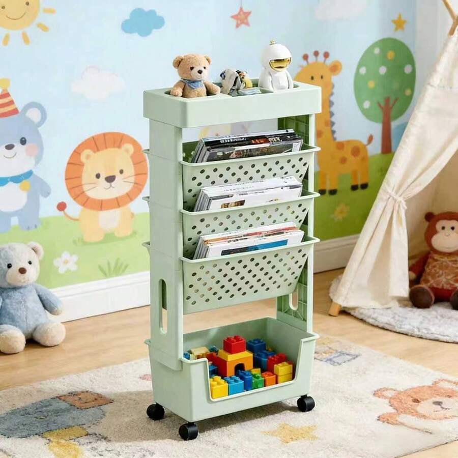 5-laags rollende opbergwagen m - Book Cart Rolling recensie en prijs