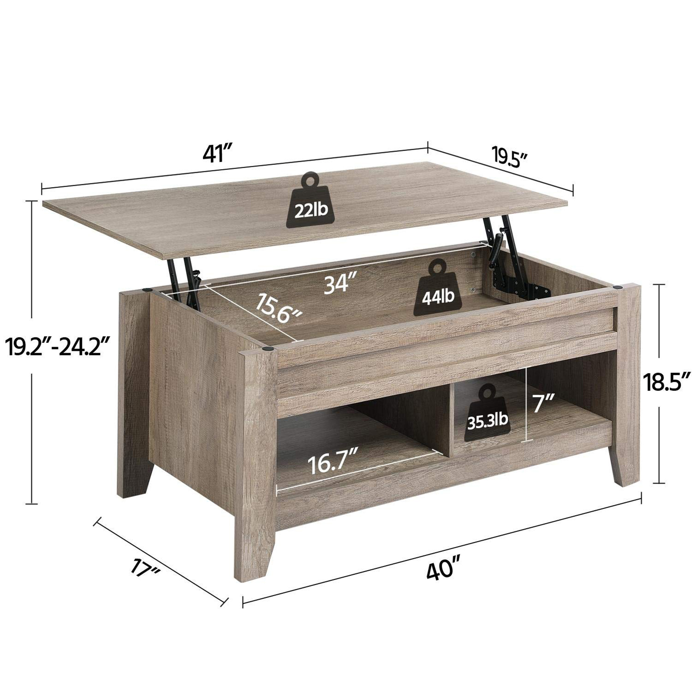 Moderne salontafel met opklapb - Office Furniture Center recensie en prijs