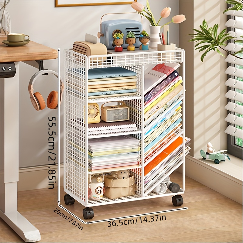 Rollende boekenwagen - Metalen - Book Cart Rolling recensie en prijs