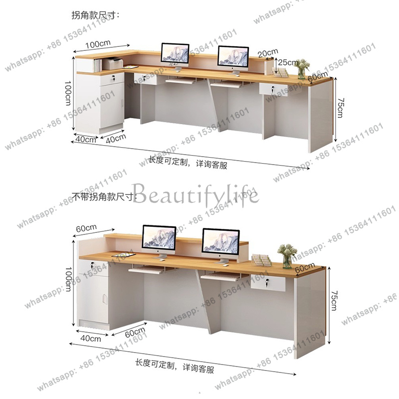 Luxe eenvoudige receptiebalie  - Office Furniture Logo recensie en prijs